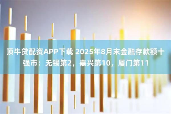 顶牛贷配资APP下载 2025年8月末金融存款额十强市：无锡第2，嘉兴第10，厦门第11