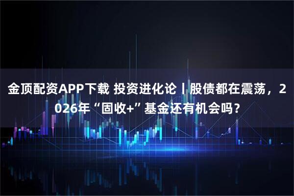 金顶配资APP下载 投资进化论丨股债都在震荡，2026年“固收+”基金还有机会吗？